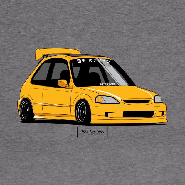 Honda Civic EK Hatch by RexDesignsAus